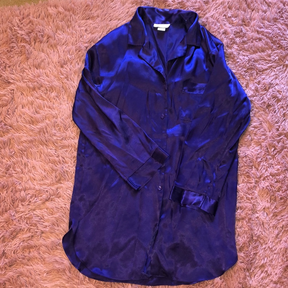 Purple Satiny Sleep Shirt